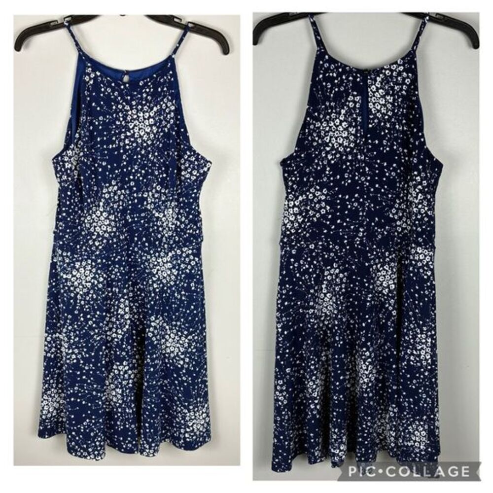 Fortune + Ivy Dress Blue A-Line Stretch Sundress Bohemian Gypsy Women's Sz M NEW